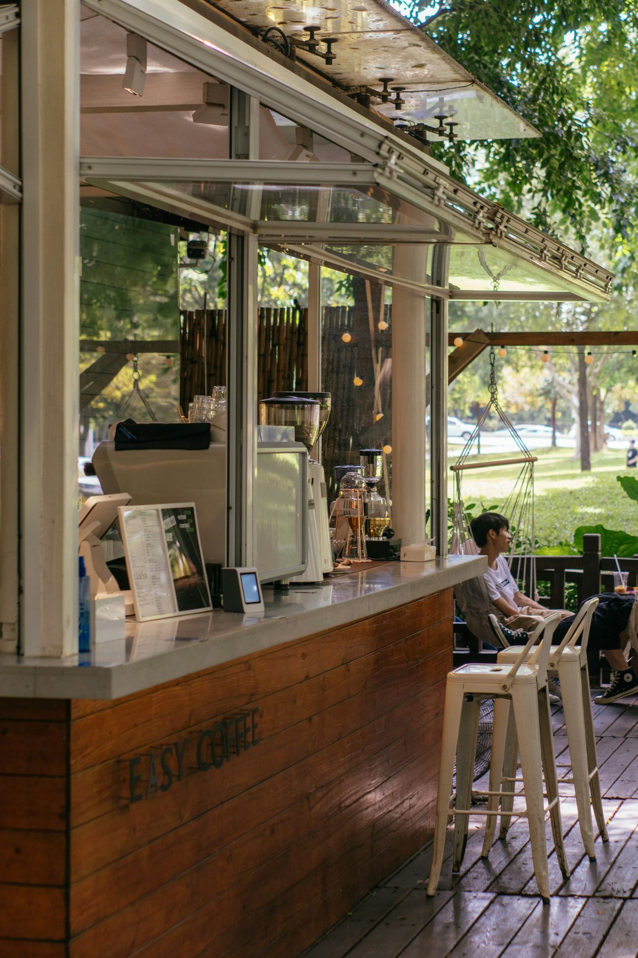a person sitting at a desk
